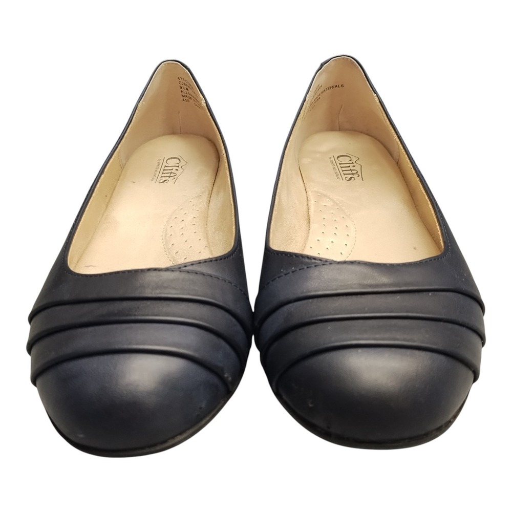Cliffs by White Mountain Clara Ballet Flats Womens US 9.5M Blue Synthetic C28626